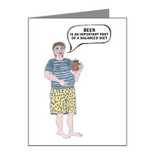 funny Bar Jokes man beer bell Note Cards (Pk of 10 for
