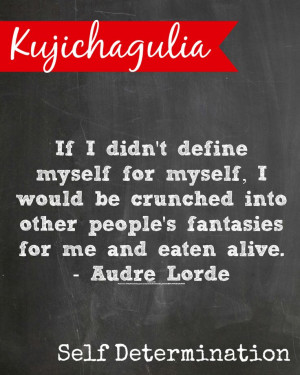 Kwanzaa Kujichagulia means self determination