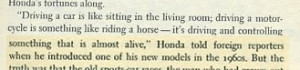 ... honda the man who started honda i thought this was a rad quote