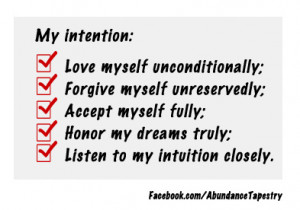 My Self-Love Intentions