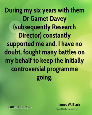 During my six years with them Dr Garnet Davey (subsequently Research ...