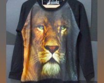 Narnia shirt lion sweater quote wildlife animal graphic printing/ crew ...