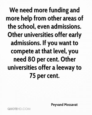 ... need 80 per cent. Other universities offer a leeway to 75 per cent