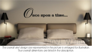 Vinyl Wall Art - Quote - Once Upon A Time... - Vinyl Lettering - Decal ...