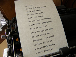 Kurt Vonnegut Quote Handtyped on Vintage by DaysLongPast on Etsy, $10 ...