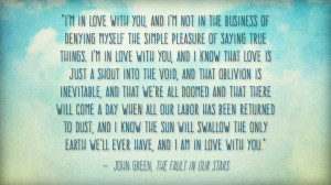 john green's the fault in our stars