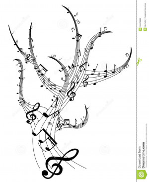 Beautiful design of music note tree.
