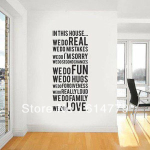 Family-House-Rules-English-Quote-Vinyl-Wall-Sticker-Removable ...