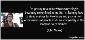 getting to a point where everything is becoming streamlined in my ...