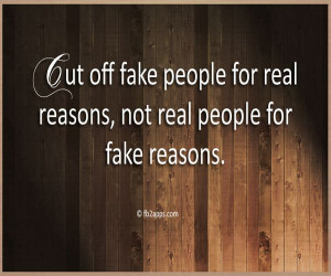 Cut off fake people