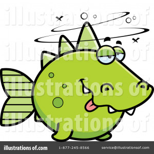 Royalty Free RF Dinosaur Fish Clipart Illustration 1108359 by Cory