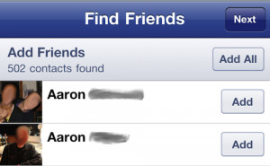 can you find facebook friends by email