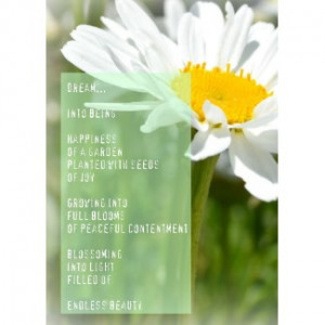 Daisy Dream Poem Inspirational Card card