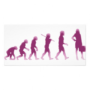 Evolution Women From Man to Business Woman Picture Card