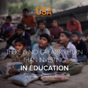 ... ban ki moon there is no greater return than investing in education ban