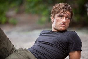 Above: Peeta Mellark fights in The Hunger Games