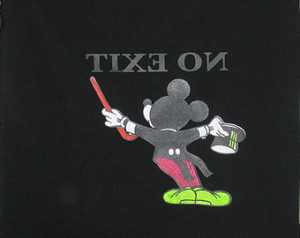 Patch - NO EXIT- Mickey Mouse - OOA K - Silkscreen - Hand Painted ...