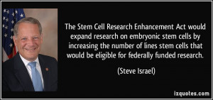 The Stem Cell Research Enhancement Act would expand research on ...