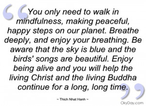 Mindfulness Quotes Thich Nhat Hanh Thich nhat hanh