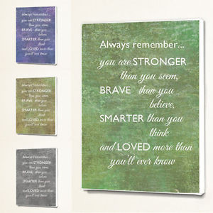 ... -Brave-Smarter-Loved-Quote-Wall-Box-Decor-Art-Canvas-Fabric-Print