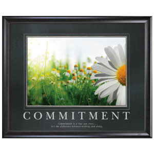 Commitment Daisy Motivational Poster