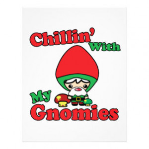 Chillin With My Gnomies Kawaii Gnome Toadstool Personalized Flyer