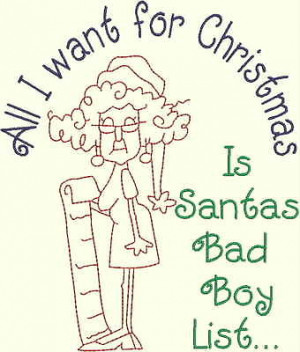 Christmas Stella and Funny Sayings Redwork Machine Embroidery Designs ...