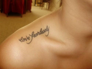 Small Quotes Shoulder Tattoo Designs For Women