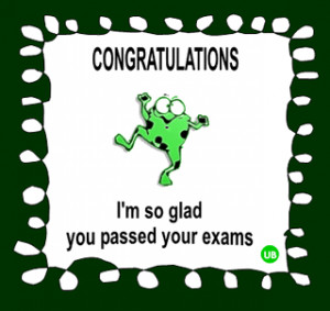 Congratulations for passing your exam !