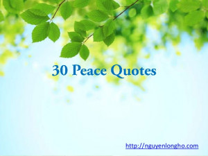 30 peace quotes