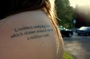 Beatles Quote tattoo, shoulder. | Tattoos