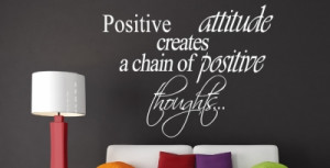 vinyl wall positive attitude quotes for work