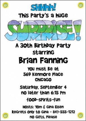 Surprise Party Invitation Wording