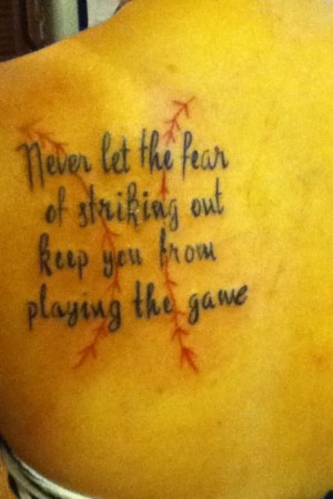 Cool Softball Pictures Softball tattoo (: pretty cool