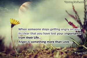 Anger is Something More Than Love