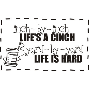 ... › LIFE’S A CINCH INCH BY INCH INSPIRATIONAL WALL QUOTE