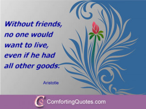 Quote About Importance of Friends by Aristotle
