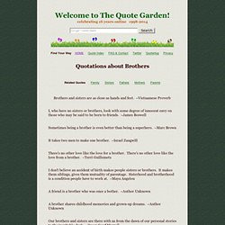 Brother Quotes, Sayings about Siblings, Quotations about Brothers