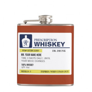 Funny Prescription Whiskey Hip Flask