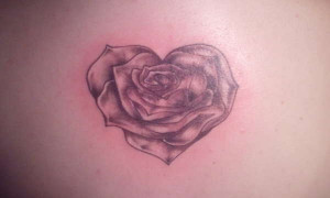 Heart Shaped Rose Tattoo picture