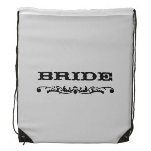 Western Wedding | Bride Drawstring Bag