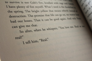 ... hunger games, i cried reading this, katniss, love, peeta, quote, text