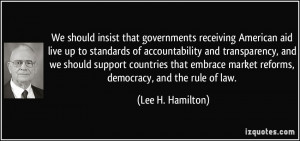 We should insist that governments receiving American aid live up to ...