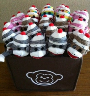 Sock Monkey party favors