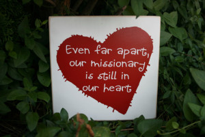 Missionary heart quote wood plaque
