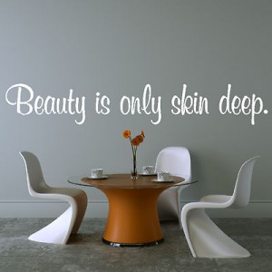 Beauty Skin Deep Salon Hair Quote Wall Sticker Art Home Decoration ...