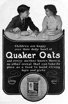 1905 advertising magazine of Quaker Oats