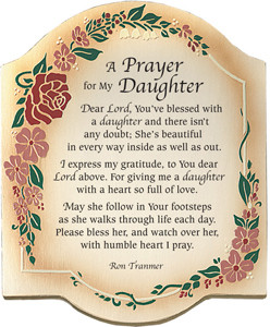 Prayer For My Daughter Plaque