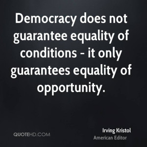 does not guarantee equality of conditions - it only guarantees ...