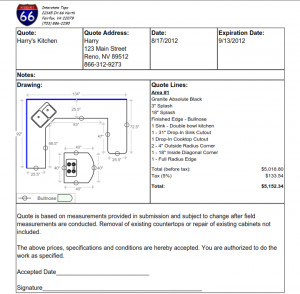 JobTracker integrates seamlessly with CounterGo countertop drawing ...